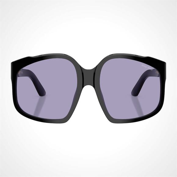 NEW MIU MIU Women\'s Sunglasses Black 59mm Violet Lens Oversized Acetate Gold main image 4